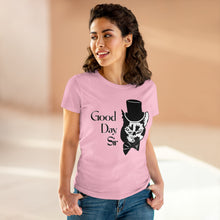Load image into Gallery viewer, Fancy Cat Women's Cotton Tee (Various Colors)