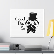 Load image into Gallery viewer, Fancy Pug Canvas Print (Various Sizes)