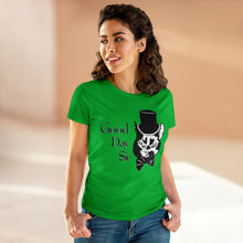 Load image into Gallery viewer, Fancy Cat Women's Cotton Tee (Various Colors)