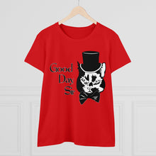 Load image into Gallery viewer, Fancy Cat Women's Cotton Tee (Various Colors)