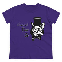 Load image into Gallery viewer, Fancy Cat Women's Cotton Tee (Various Colors)