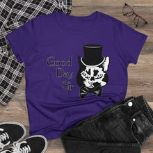 Load image into Gallery viewer, Fancy Cat Women's Cotton Tee (Various Colors)