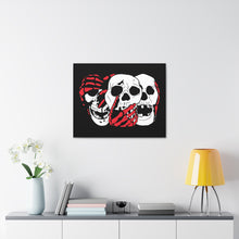 Load image into Gallery viewer, 3 Skulls (With Red) Canvas Print (Various Sizes)