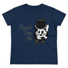 Load image into Gallery viewer, Fancy Cat Women's Cotton Tee (Various Colors)