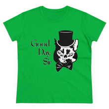 Load image into Gallery viewer, Fancy Cat Women's Cotton Tee (Various Colors)