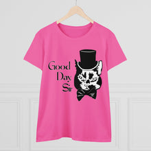Load image into Gallery viewer, Fancy Cat Women's Cotton Tee (Various Colors)
