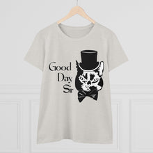 Load image into Gallery viewer, Fancy Cat Women's Cotton Tee (Various Colors)