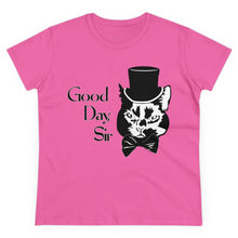 Load image into Gallery viewer, Fancy Cat Women's Cotton Tee (Various Colors)