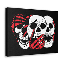 Load image into Gallery viewer, 3 Skulls (With Red) Canvas Print (Various Sizes)