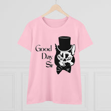 Load image into Gallery viewer, Fancy Cat Women's Cotton Tee (Various Colors)