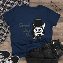 Load image into Gallery viewer, Fancy Cat Women's Cotton Tee (Various Colors)