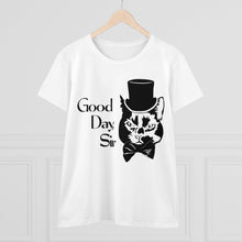 Load image into Gallery viewer, Fancy Cat Women's Cotton Tee (Various Colors)