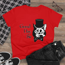 Load image into Gallery viewer, Fancy Cat Women's Cotton Tee (Various Colors)