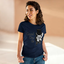 Load image into Gallery viewer, Fancy Cat Women's Cotton Tee (Various Colors)