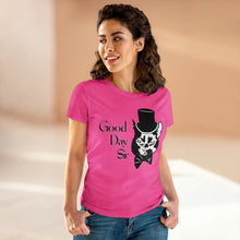 Load image into Gallery viewer, Fancy Cat Women's Cotton Tee (Various Colors)