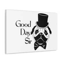 Load image into Gallery viewer, Fancy Pug Canvas Print (Various Sizes)