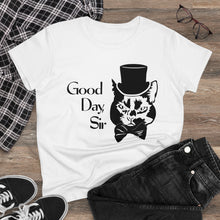 Load image into Gallery viewer, Fancy Cat Women's Cotton Tee (Various Colors)