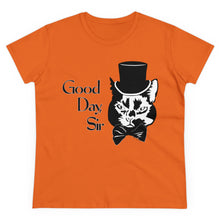 Load image into Gallery viewer, Fancy Cat Women's Cotton Tee (Various Colors)