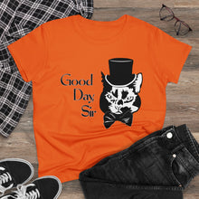 Load image into Gallery viewer, Fancy Cat Women's Cotton Tee (Various Colors)