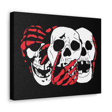 Load image into Gallery viewer, 3 Skulls (With Red) Canvas Print (Various Sizes)
