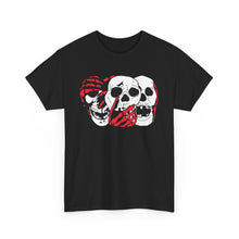 Load image into Gallery viewer, 3 Skulls (With Red) Cotton Tee