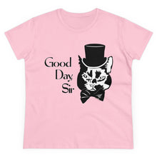 Load image into Gallery viewer, Fancy Cat Women's Cotton Tee (Various Colors)