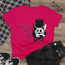 Load image into Gallery viewer, Fancy Cat Women's Cotton Tee (Various Colors)