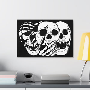 3 Skulls Canvas Print (Various Sizes)