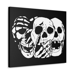 3 Skulls Canvas Print (Various Sizes)