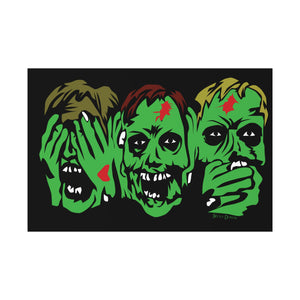 3 Zombies Poster (Various Sizes)