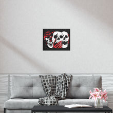 Load image into Gallery viewer, 3 Skulls (With Red) Poster (Various Sizes)