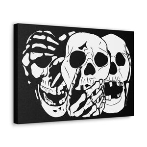 3 Skulls Canvas Print (Various Sizes)