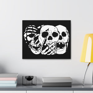 3 Skulls Canvas Print (Various Sizes)