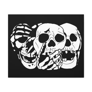 3 Skulls Canvas Print (Various Sizes)