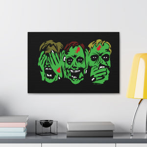 3 Zombies Canvas Print (Various Sizes)