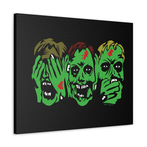 3 Zombies Canvas Print (Various Sizes)