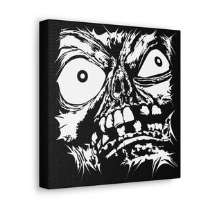 Stretched Monster Face Canvas Print (Various Sizes)