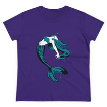 Load image into Gallery viewer, Mermaid Women&#39;s Cotton Tee (Various Colors)