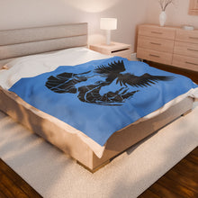 Load image into Gallery viewer, Phoenix Velveteen Plush Blanket (Blue) (Various Sizes)