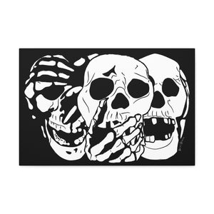 3 Skulls Canvas Print (Various Sizes)