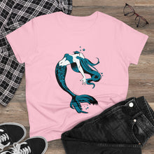 Load image into Gallery viewer, Mermaid Women&#39;s Cotton Tee (Various Colors)