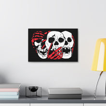 Load image into Gallery viewer, 3 Skulls (With Red) Canvas Print (Various Sizes)