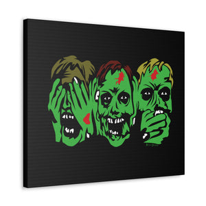 3 Zombies Canvas Print (Various Sizes)