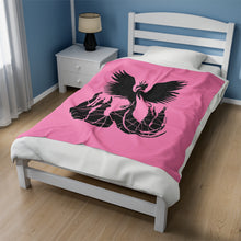 Load image into Gallery viewer, Phoenix Velveteen Plush Blanket (Pink) (Various Sizes)