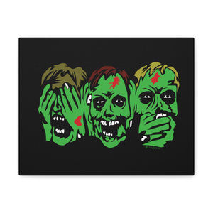 3 Zombies Canvas Print (Various Sizes)