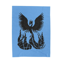 Load image into Gallery viewer, Phoenix Velveteen Plush Blanket (Blue) (Various Sizes)