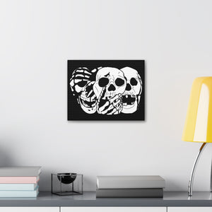 3 Skulls Canvas Print (Various Sizes)