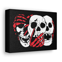 Load image into Gallery viewer, 3 Skulls (With Red) Canvas Print (Various Sizes)