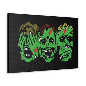 3 Zombies Canvas Print (Various Sizes)