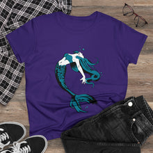 Load image into Gallery viewer, Mermaid Women&#39;s Cotton Tee (Various Colors)